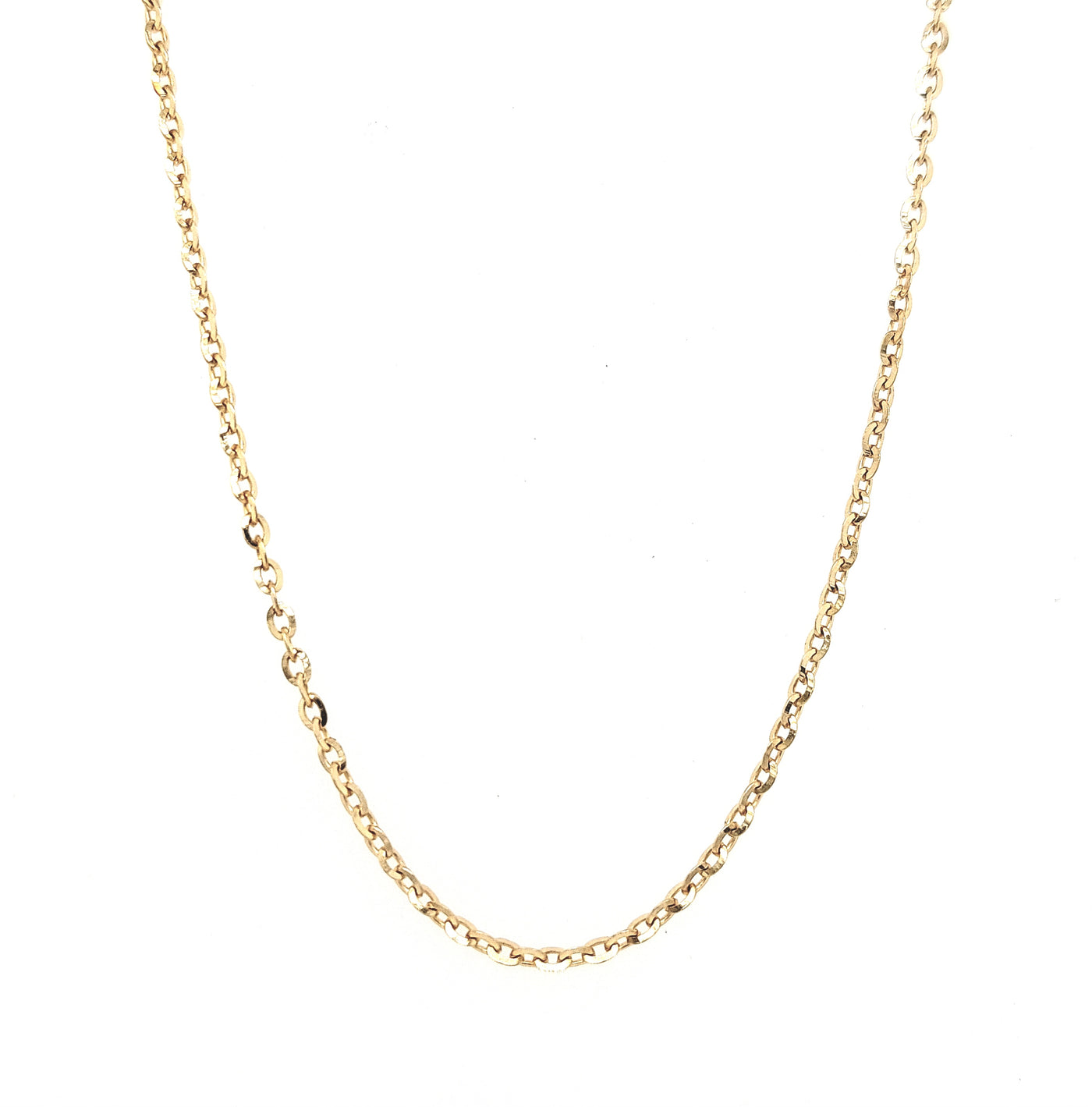 14KY 0.95mm Cable Link Chain with Lobster Claw Clasp Length:16in
