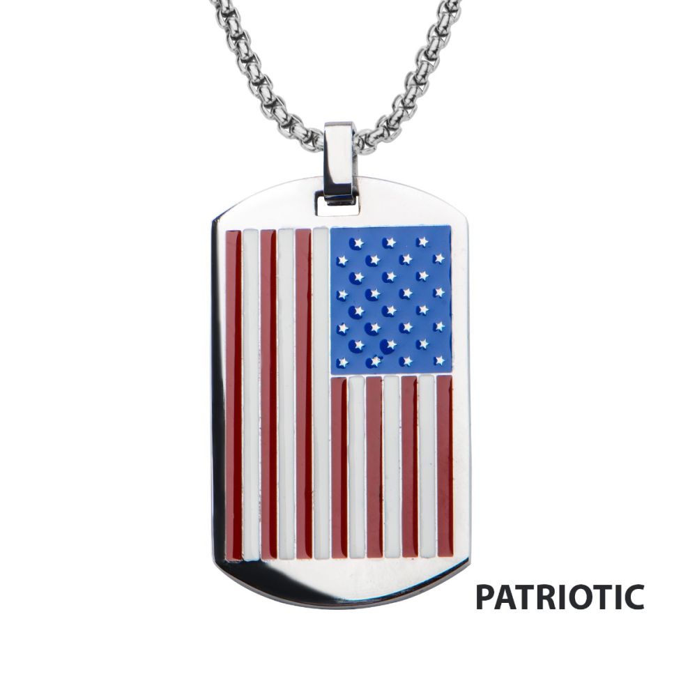 Stainless Steel American Flag