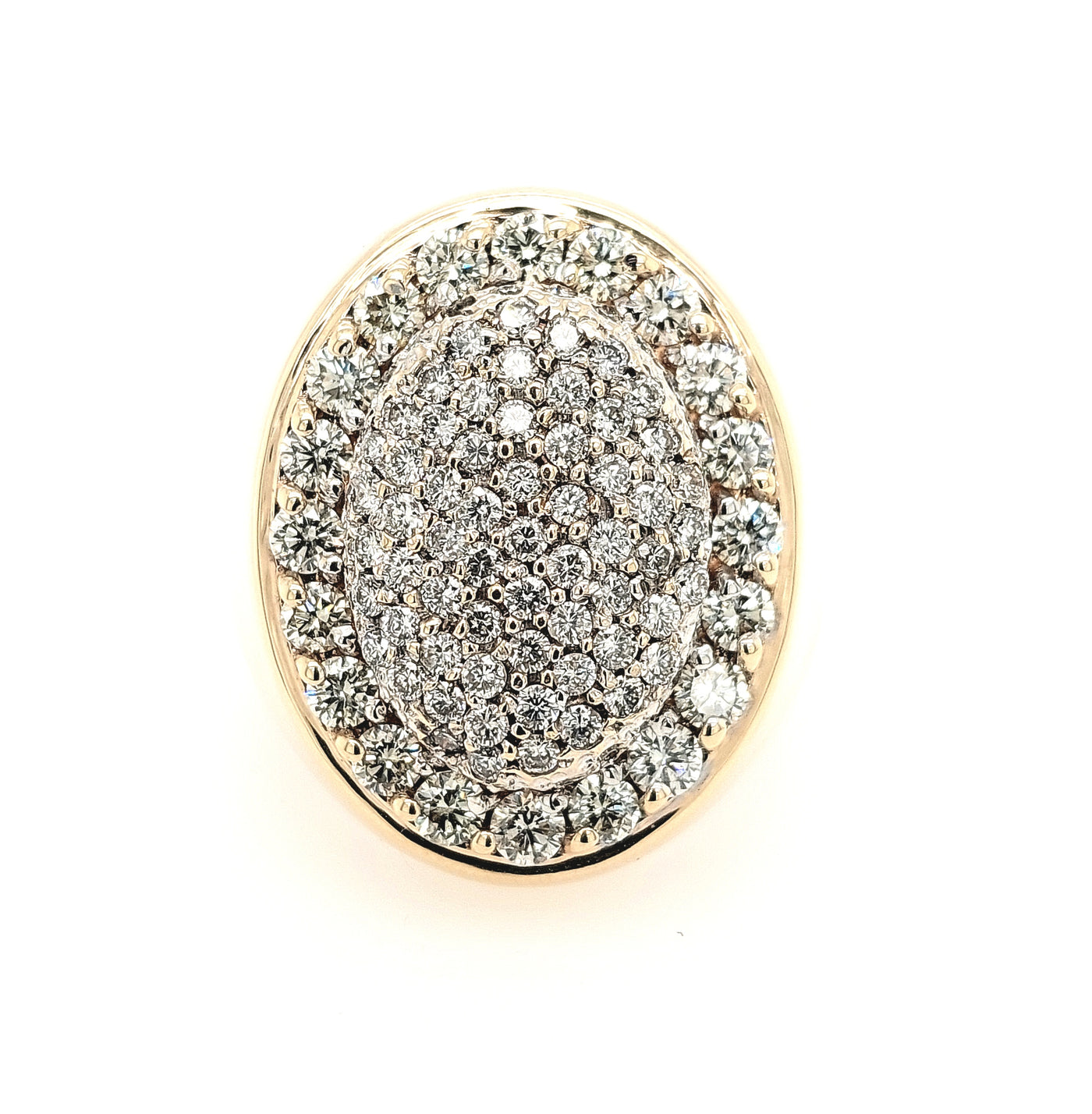 14KY Men's Diamond Cluster Fashion Ring (Size 11)