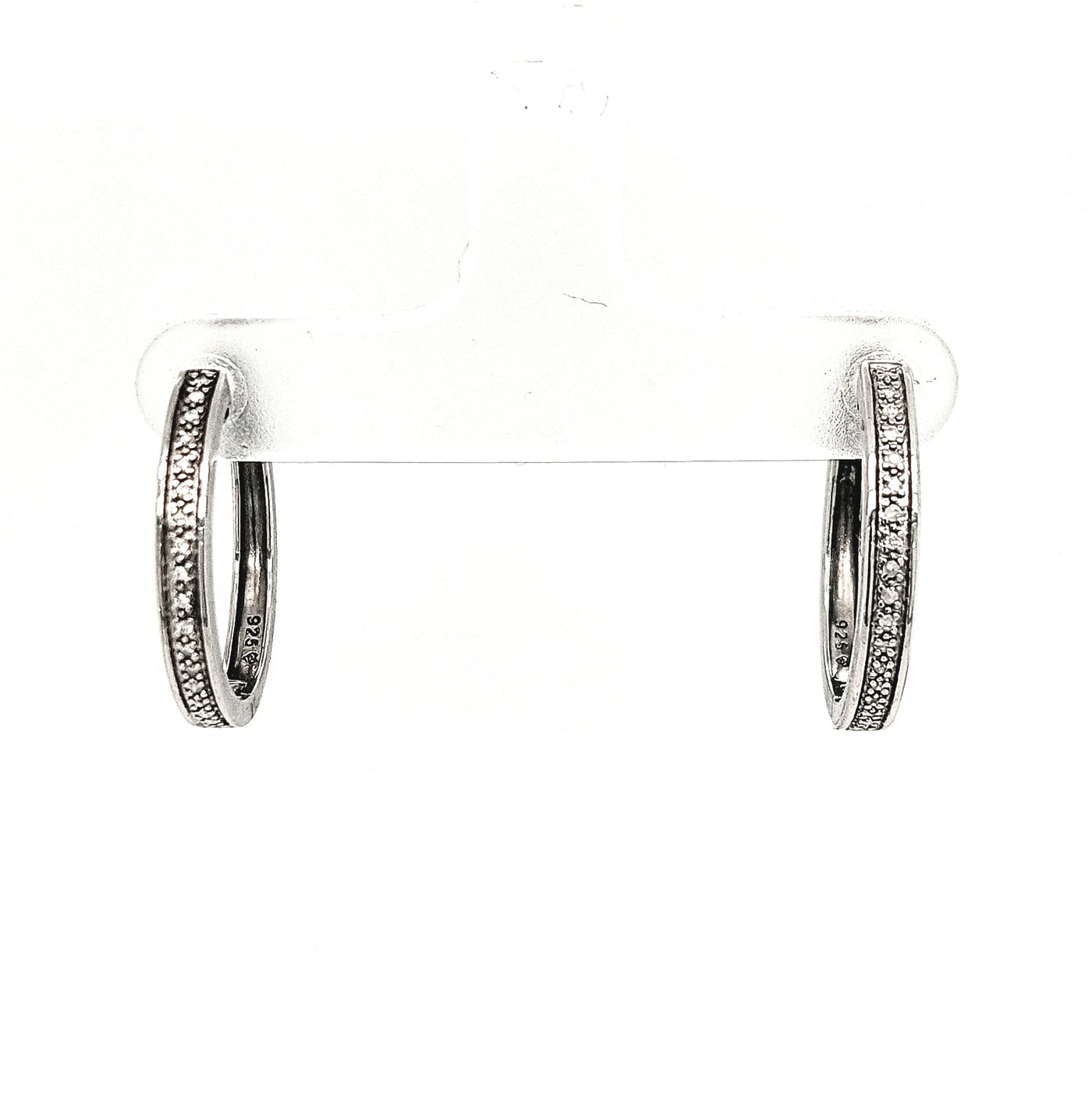 SS Diamond Hoop Earrings