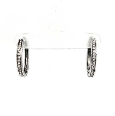 SS Diamond Hoop Earrings