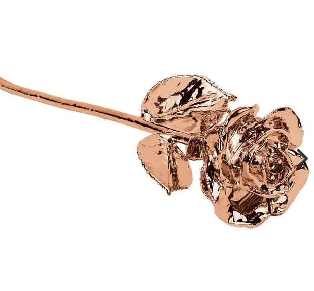 Lacquered Rose Gold Plated & Dipped Rose