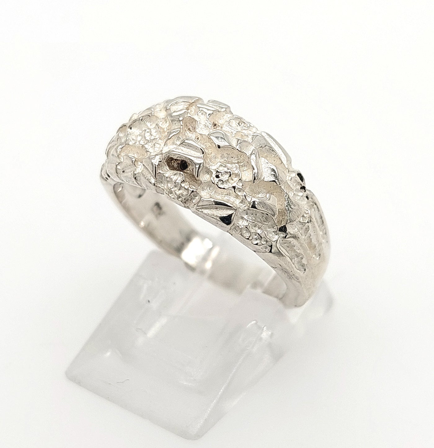 SS Small Domed Nugget Ring Size:7