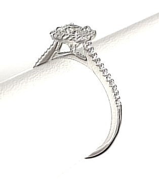 14KW 0.50ctTW RBC Diamond Engagement Ring