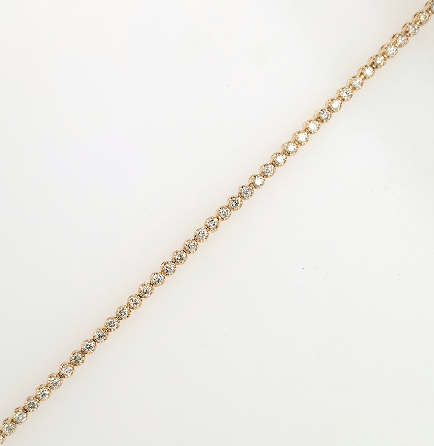 14K White Gold 1.00ctTW H-I/VS1-SI1 RBC Diamond Tennis Bracelet Length:7in