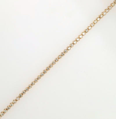 14K White Gold 1.00ctTW H-I/VS1-SI1 RBC Diamond Tennis Bracelet Length:7in