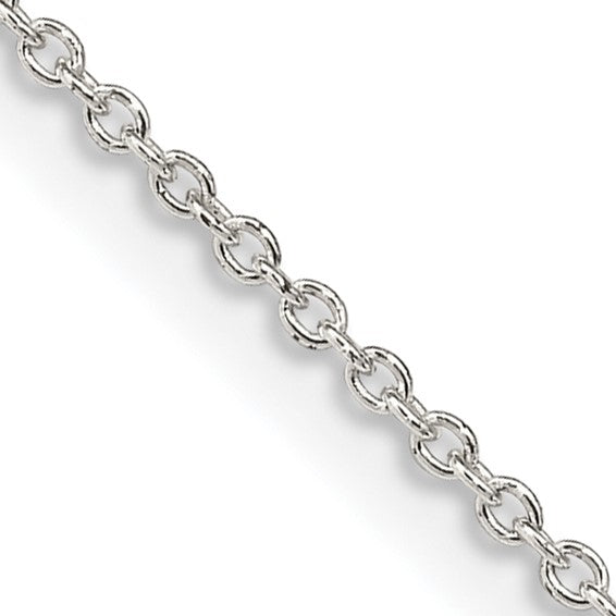 Sterling Silver 1.25mm Cable Chain 18in