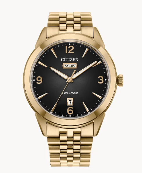 Gents Stainless Steel Citizen Eco-Drive "Rolan" with Dark Gray Dial