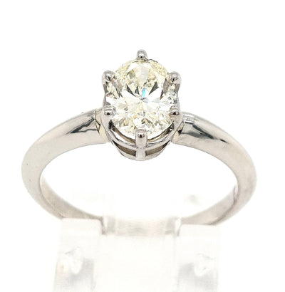 Platinum 1.07ct Oval Diamond Solitaire Engagement Ring