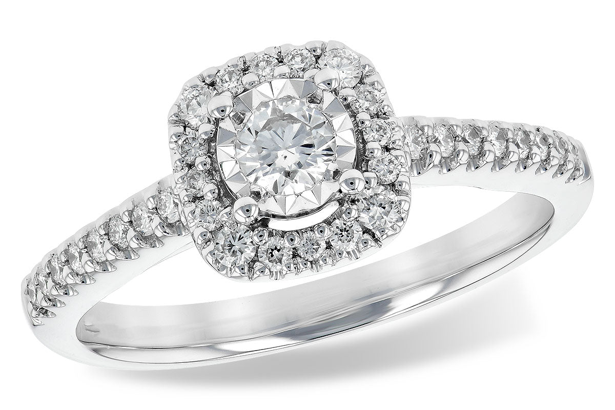 14KW Round Diamond Engagement Ring