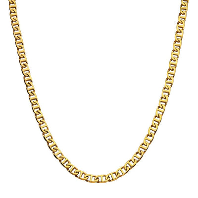 Stainless Steel 8mm 18Kt Gold