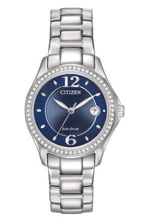 Lady's Citizen Eco-Drive "Silhouette Crystal" with Blue Dial