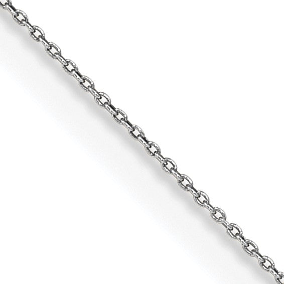 14K White Gold 0.75mm Cable Chain 18in