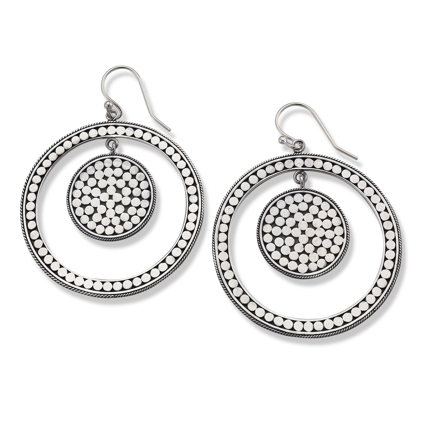 SS Dot Design Round Open "Eternal Earrings"
