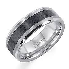 8mm Tungsten and Carbon Fiber Band Size: 10.5