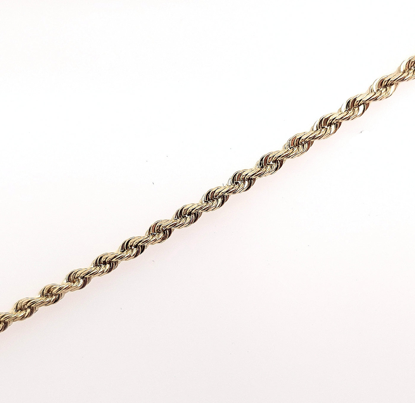 14KY 2.5mm Diamond-cut Rope Chain