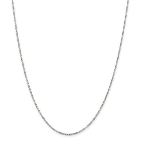 SS 1.50mm Round Spiga Chain 16in