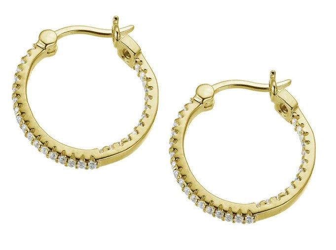 SS Gold Plated "Rodeo" Hoop Earrings