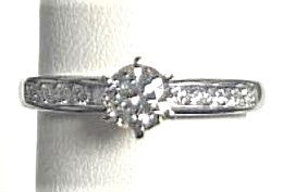 14KW 0.67ctTW RBC Diamond Engagement Ring