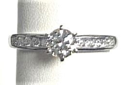 14K White Gold 0.67ctTW RBC Diamond Engagement Ring