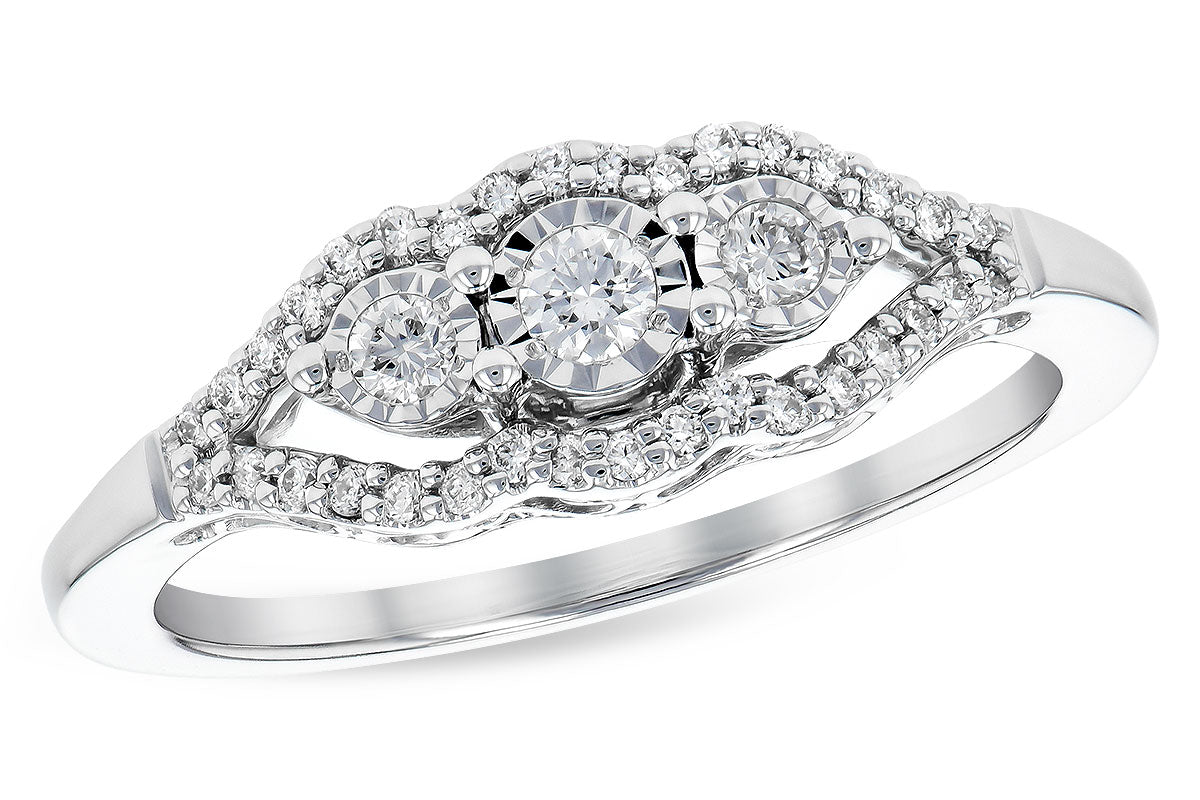 14K White Gold 0.25ctTW Diamond Engagement Ring G/SI3