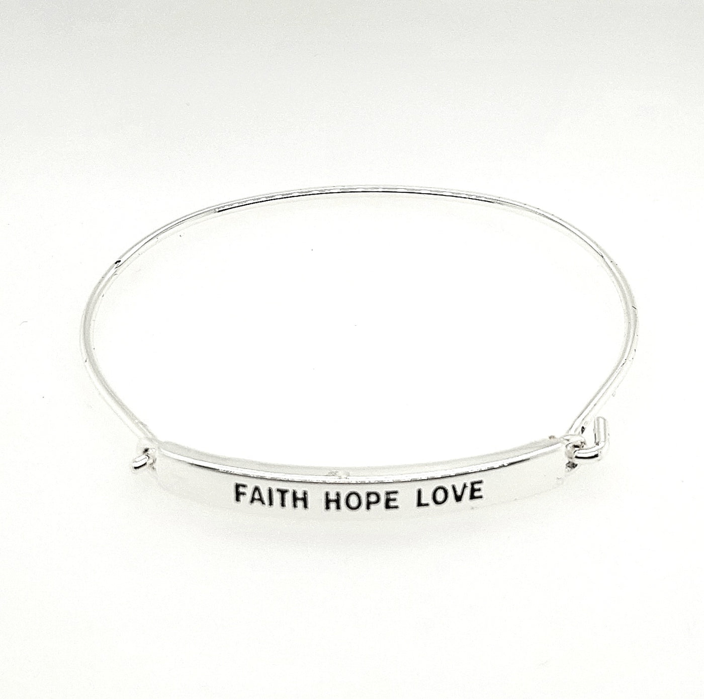 SS Faith, Hope, Love Bangle Bracelet