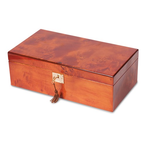 Mapa Burlwood Veneer Multi-Use Locking Collector Box