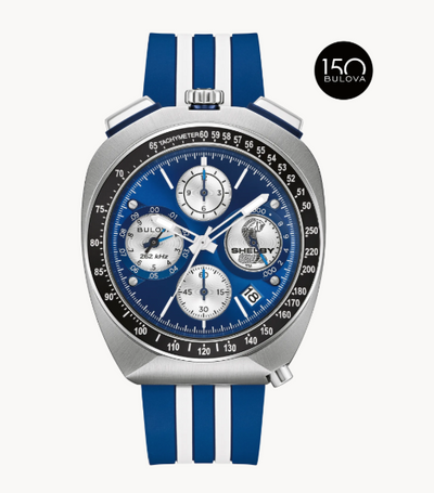 Gents Bulova "SHELBY Racer Chronograph" with Blue Chronograph Dial