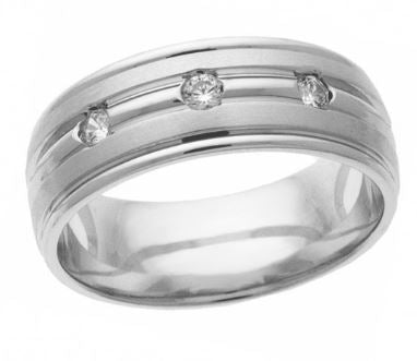 Sterling Silver RBC .15ctTW Diamond Band Size:10