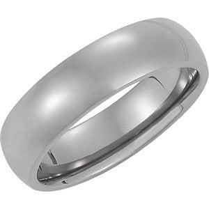 6mm Titanium Polished Domed Band Size: 11.5