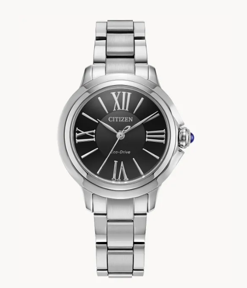 Lady's Stainless Steel Citizen Eco-Drive "Citizen L Ceci" with Black Dial