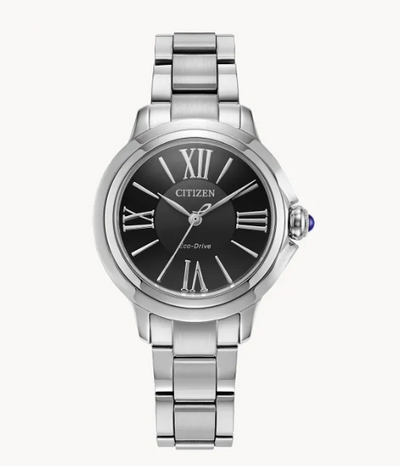 Lady's Stainless Steel Citizen Eco-Drive "Citizen L Ceci" with Black Dial