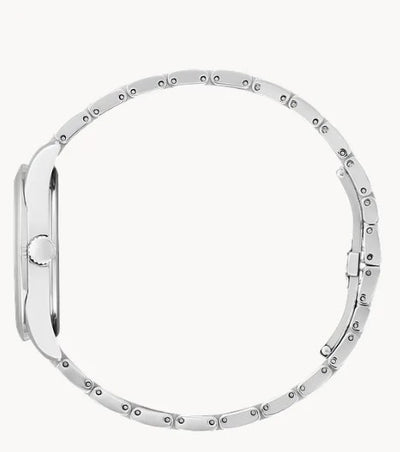 Lady's Citizen Eco-Drive "Arezzo" Watch with Silver Diamond Accent Dial
