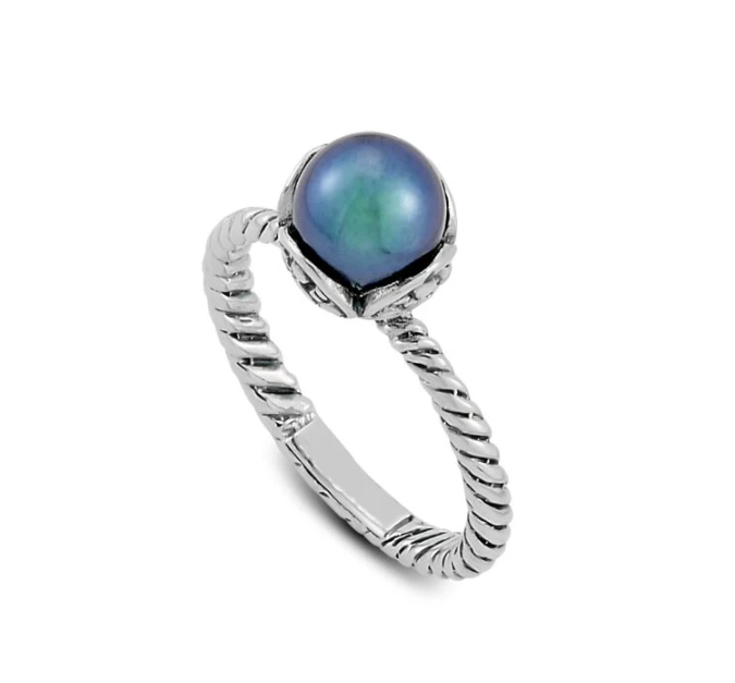 SS Blue Freshwater Pearl "Lurus Ring"