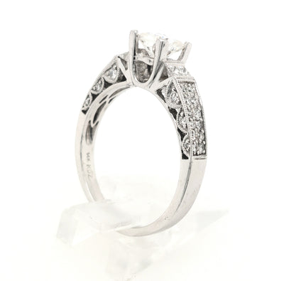 14K White Gold 6mm Moissanite Engagement Ring