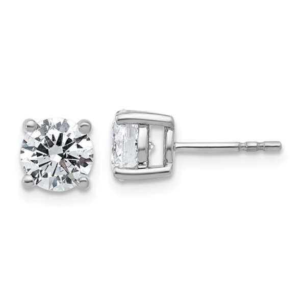 14K White Gold 2ctTW Certified Lab Grown F/VS Diamond Studs