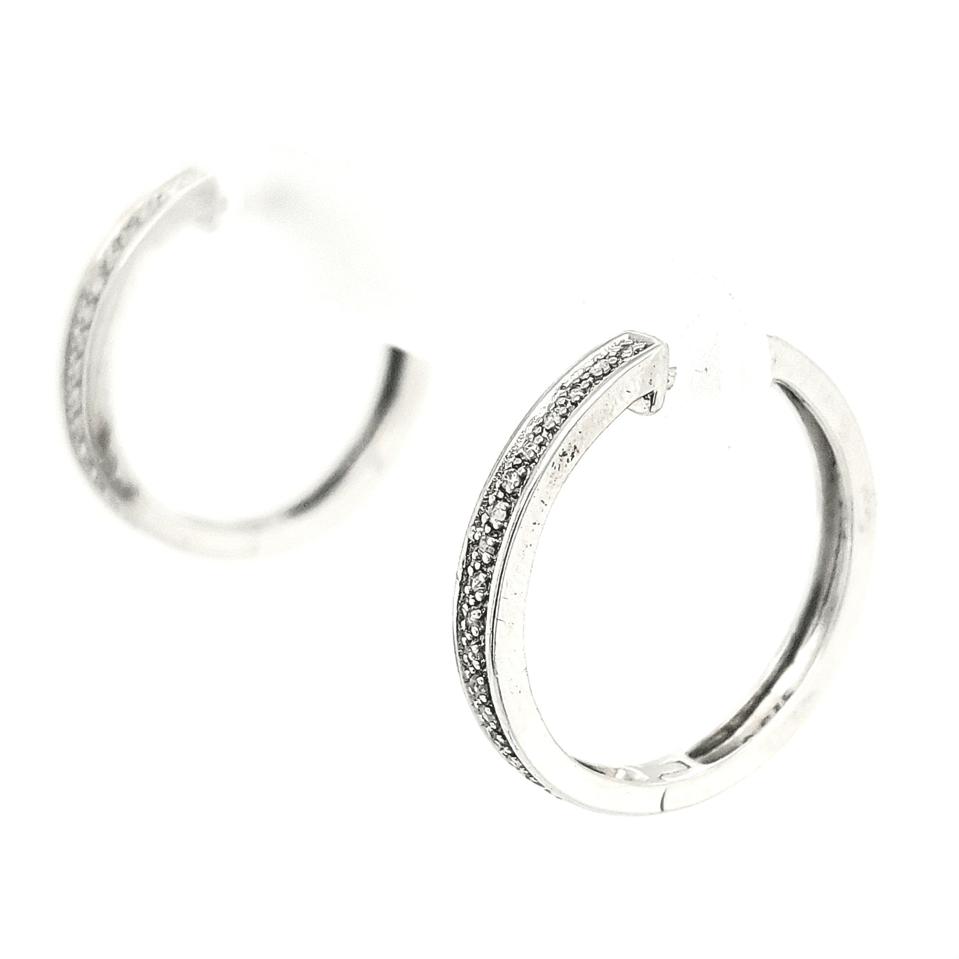 SS Diamond Hoop Earrings