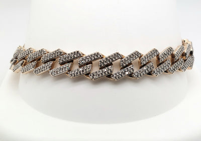 14KY Pave Link Diamond Bracelet