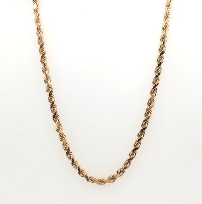 14KY 2.50mm Solid Diamond-Cut Rope Chain Length:20in