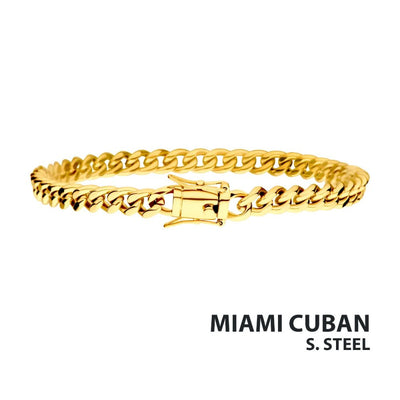 6mm 18Kt Gold IP Miami Cuban C