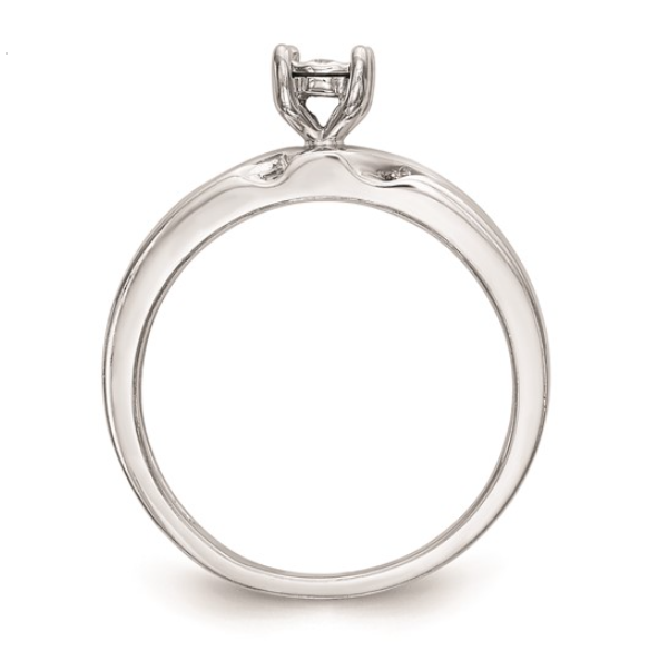 14K White Gold Diamond Engagement Ring