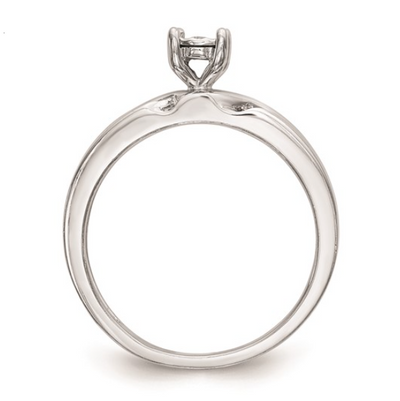 14K White Gold Diamond Engagement Ring