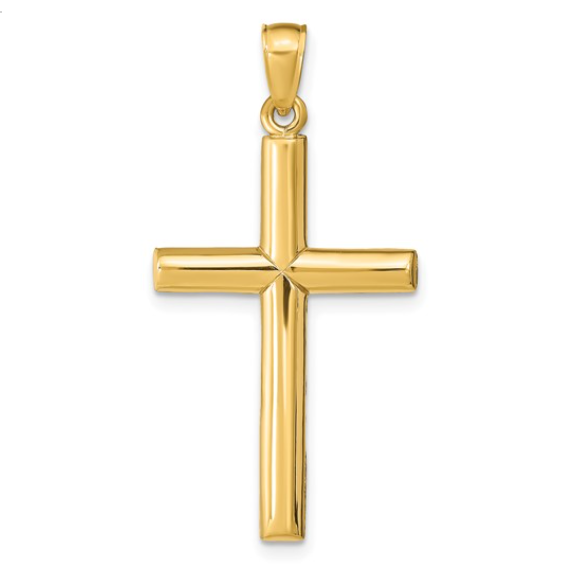 14K Polished CroSS Pendant