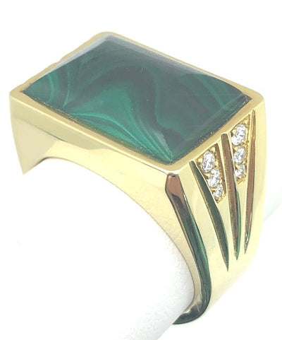 14KY Malachite Ring Size:10