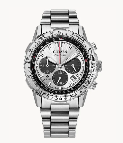 Gents Stainless Steel Citizen Eco-Drive "Promaster Navihawk" with Silver Tone Dial