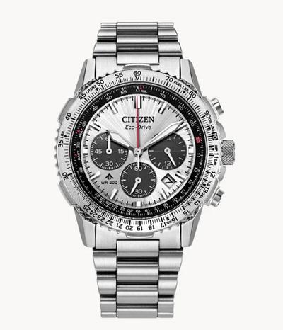 Gents Stainless Steel Citizen Eco-Drive "Promaster Navihawk" with Silver Tone Dial