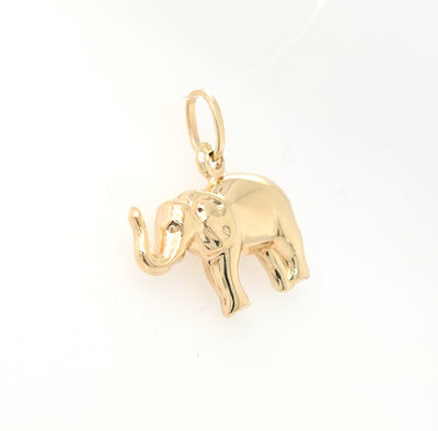 14 Karat Yellow Gold Elephant Charm