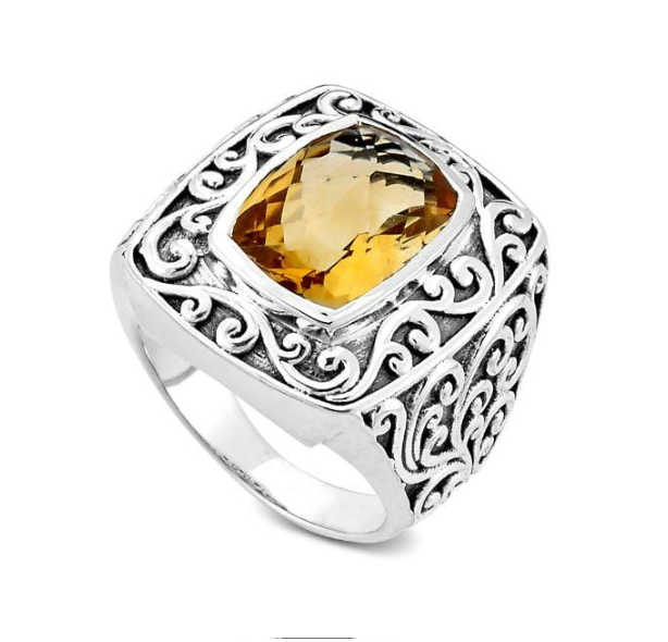 SS Citrine "Chloe Ring" Size 8
