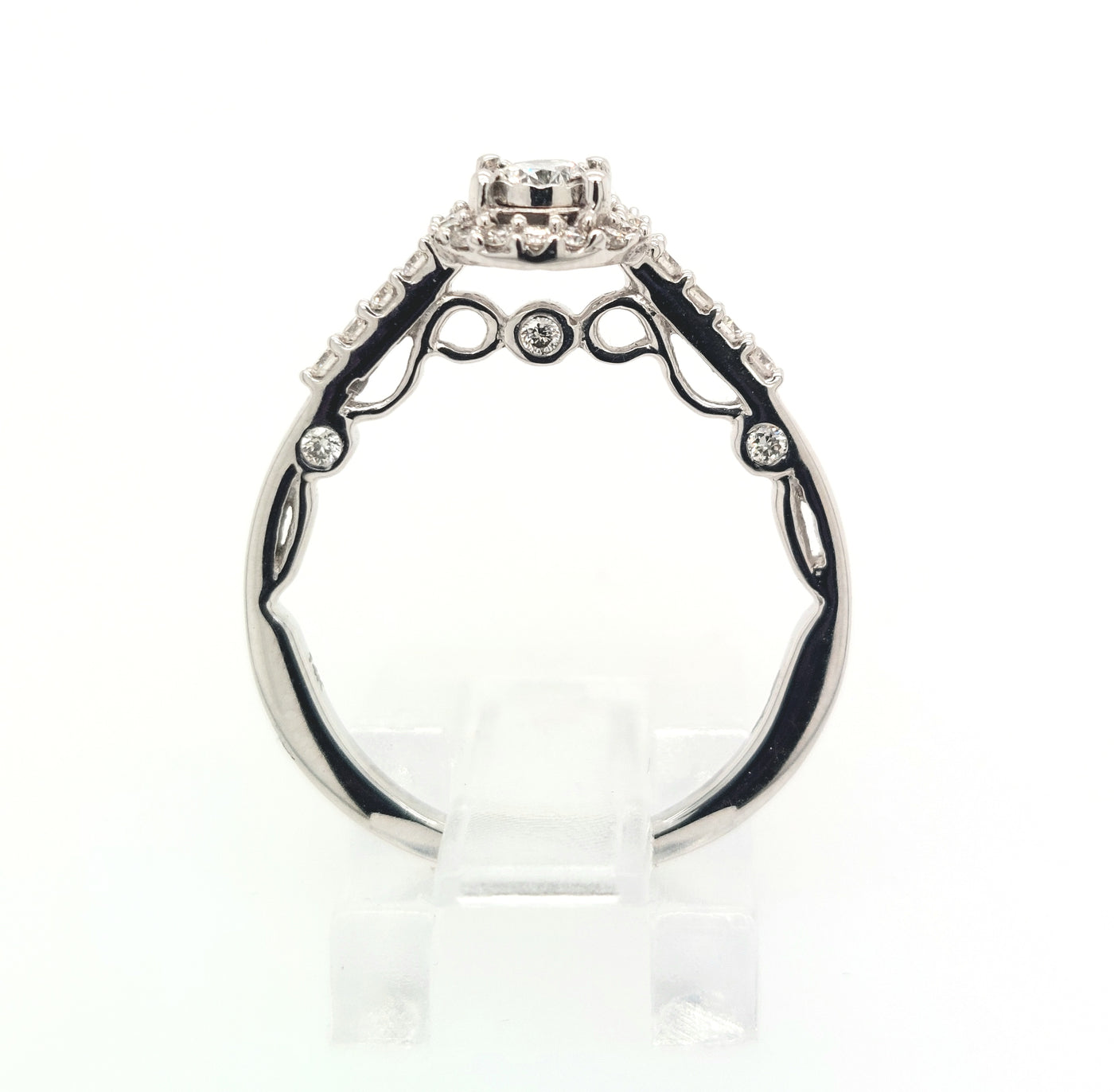 14K White Gold .50ctTW H/SI Round Diamond Engagement Ring Size:7