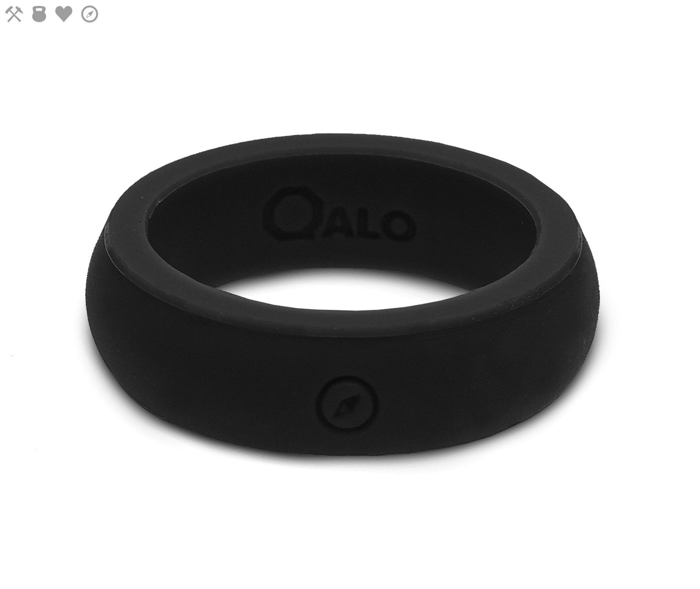 Qalo Black Silicone Ring